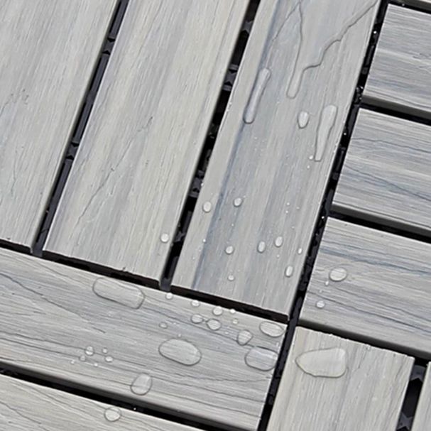 Interlocking composite deck tiles Striped pattern patio tiles