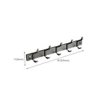 Contemporary bathroom accessory set with black finish and bath shelf/towel bar