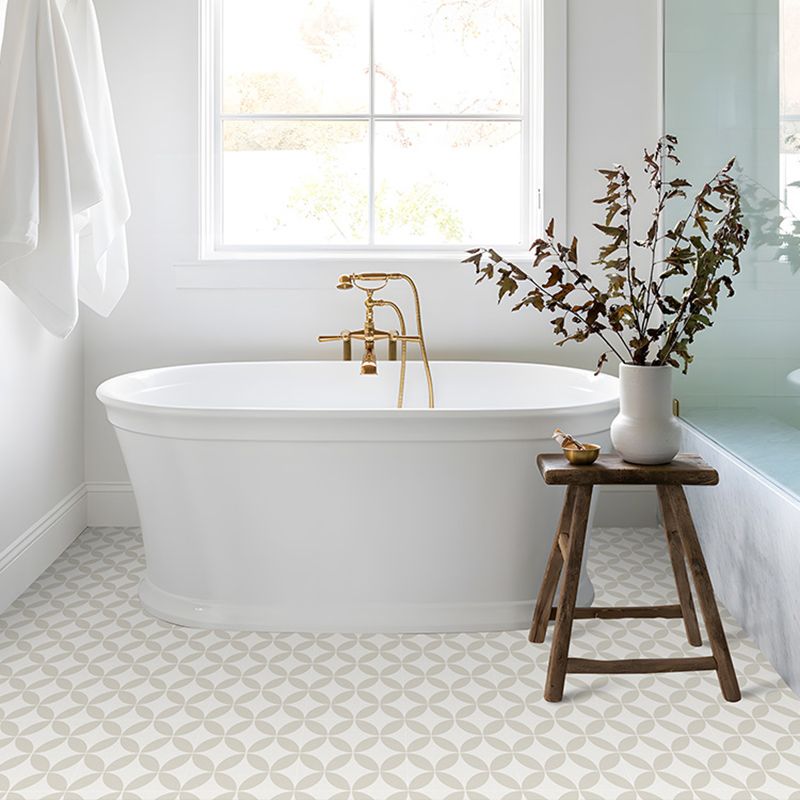 Square Indoor Vinyl Flooring Peel and Stick Coin Hole Graphic Waterproof Vinyl Flooring