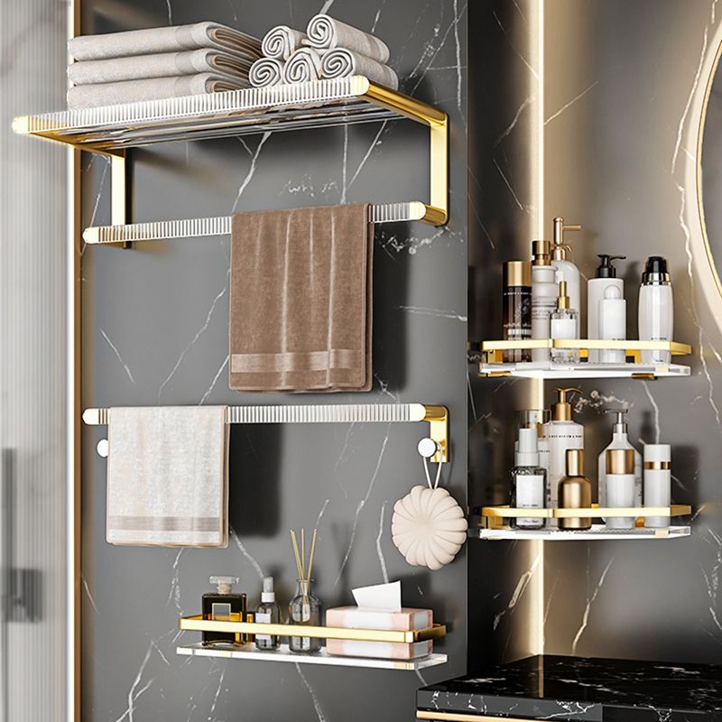 Metal and Acrylic Bathroom Accessory Set Transparent Bathroom Accessories