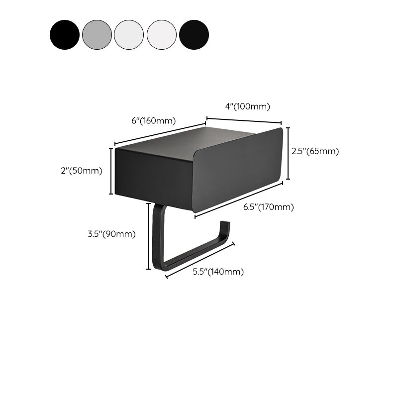 2-piece Stainless Steel Classic Bathroom Accessory Set Black & Chrome Paper Holder