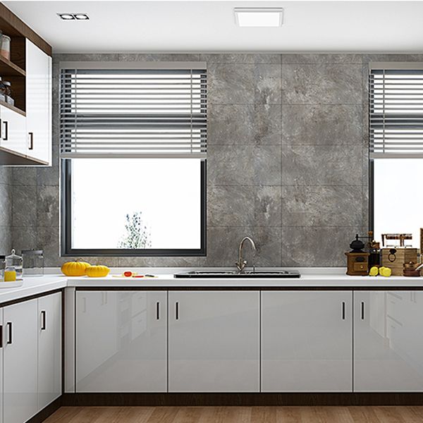 Rectangular PVC 12" X 23" 6-Pack Peel and Stick Wall Tile Kitchen and Bathroom Back Splash
