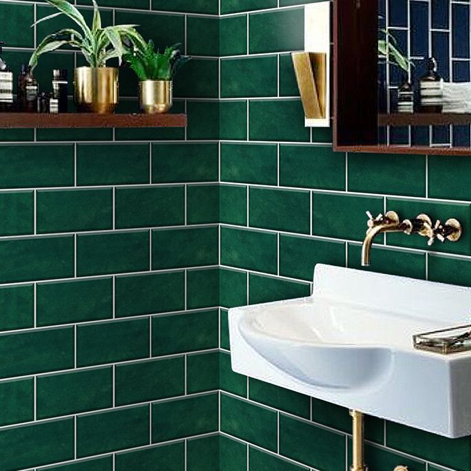 Mosaic tiles peel and attach tiles PVC backsplash peel and attach wall tiles in green