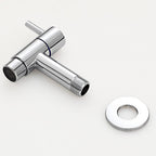 Contemporary Wall-Mounted Bathroom Faucet Single Hole Low Arc Solid Brass Circular Faucet