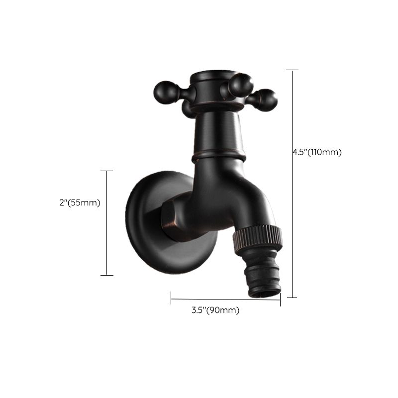 Wide Bathroom Sink Faucet Wall-Mounted Cross Handle Faucet