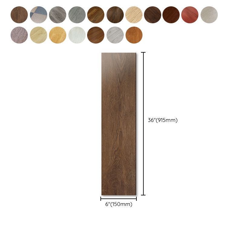Rectangle PVC Flooring Smooth Peel and Stick Wood Look Vinyl Floor