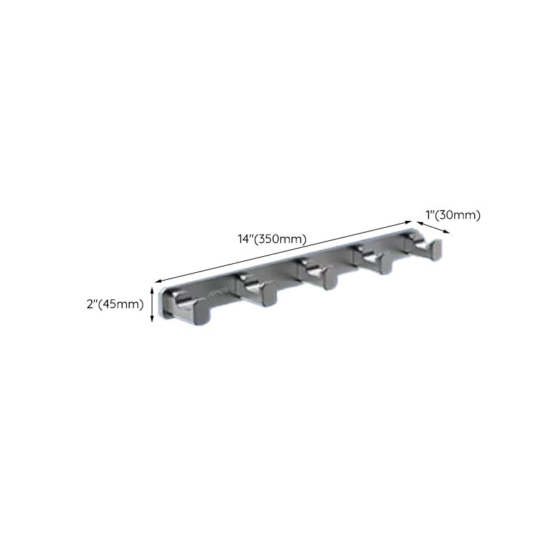 Contemporary bathroom accessory set made of aluminum with towel holder/bath shelf