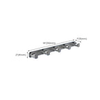 Contemporary bathroom accessory set made of aluminum with towel holder/bath shelf