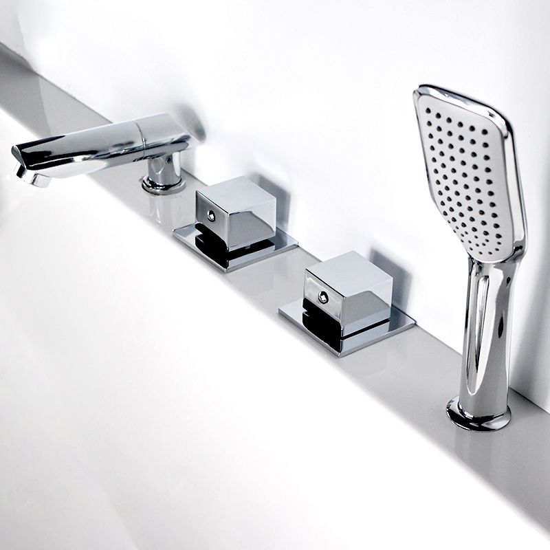 Wall-mounted Copper Roman Bathtub Faucet Low Arc Roman Bathtub Filler Trim