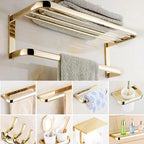 Chrome/Gold Bathroom Accessories Set Modern Metal Bathroom Hardware Set