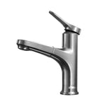 Contemporary Bath Faucet Brass Lever Handle Pull-Out Sink Faucet