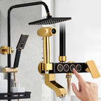 Modern adjustable water flow shower faucet shower arm shower system on the wall