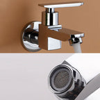Contemporary Wall-Mounted Bathroom Faucet Lever Handles Solid Brass Faucet