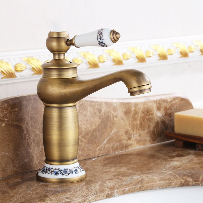 Country House Wide Water Tap Sink Faucet with Lever Handle