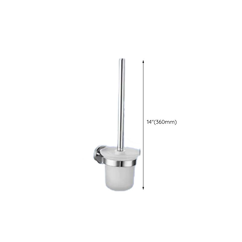 Contemporary bathroom accessory set made of aluminum with towel holder/bath shelf