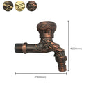 Vintage Classic Basin Mixer Zinc Single Lever Dragon Engraving Wall Mounted Tap