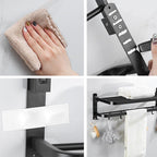 Matt black bathroom accessory set Modern bathroom accessory hardware set