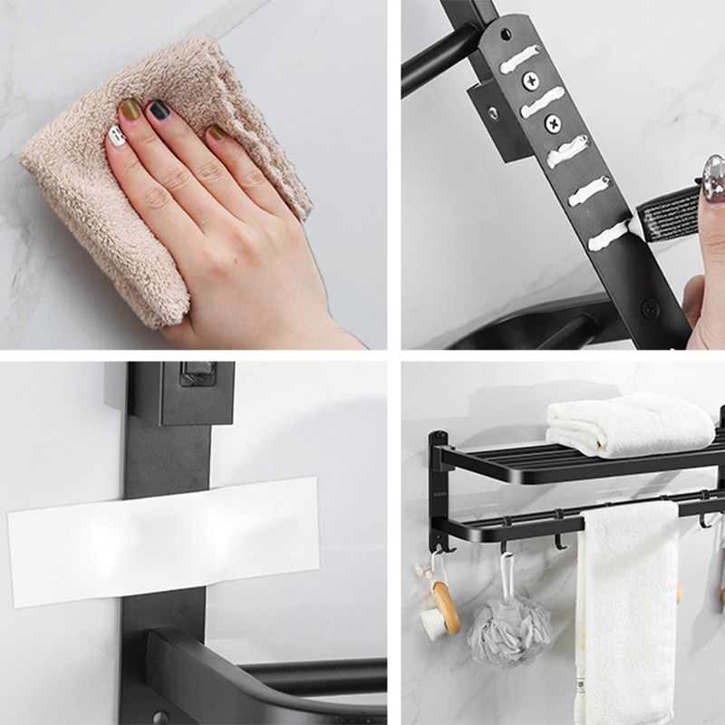 Matt black bathroom accessory set Modern bathroom accessory hardware set
