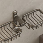 Modern Bathroom Accessory Set Shelf Black/Silver/Grey Bathroom Accessories Set