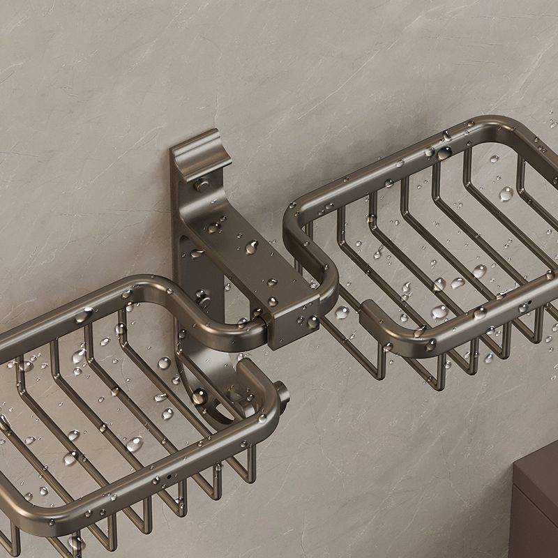 Modern Bathroom Accessory Set Shelf Black/Silver/Grey Bathroom Accessories Set