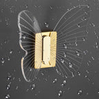 Modern Brass Bathroom Accessory Set Acrylic Butterfly Theme Bathrobe Hooks