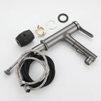 Extendable Bathroom Faucet Brass Modern Faucet with Water Hose
