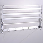 Modern 5-piece bathroom accessory set with triangular bath shelf