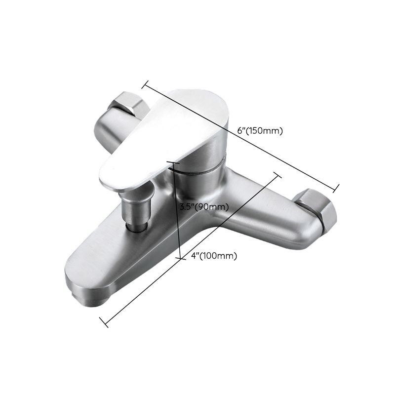 Contemporary Bathtub Filling Trim 304 Stainless Steel Wall Mounted Bathtub Faucet