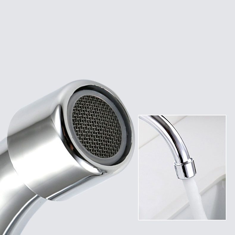 High Arch Brass Bathroom Faucet Double Handle Basin Tap