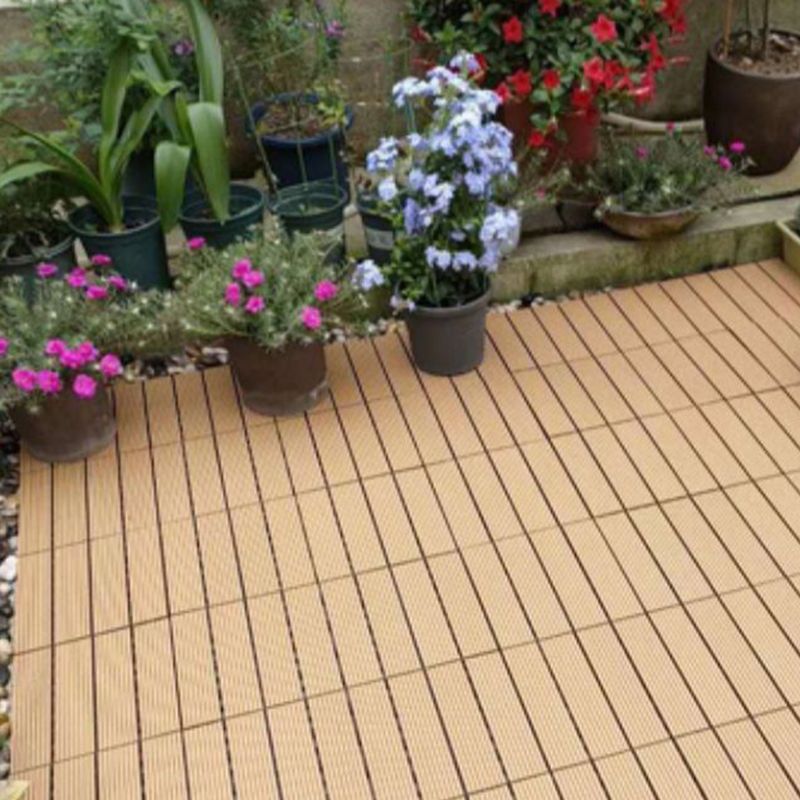 Waterproof Decking Board Strips Composite Square Outdoor Decking Tile Terrace