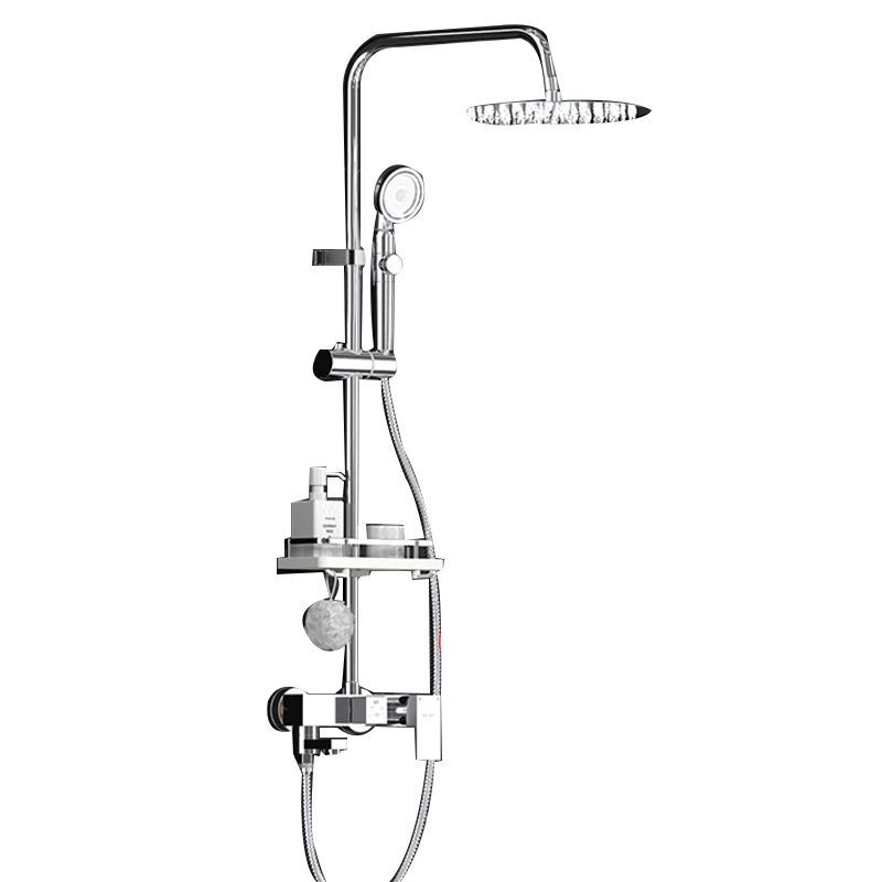 Wall-mounted shower system handle lever spot resist copper shower system