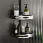 Polished Chrome Modern Bathroom Accessory Set Stainless Steel Triangular Bath Shelf