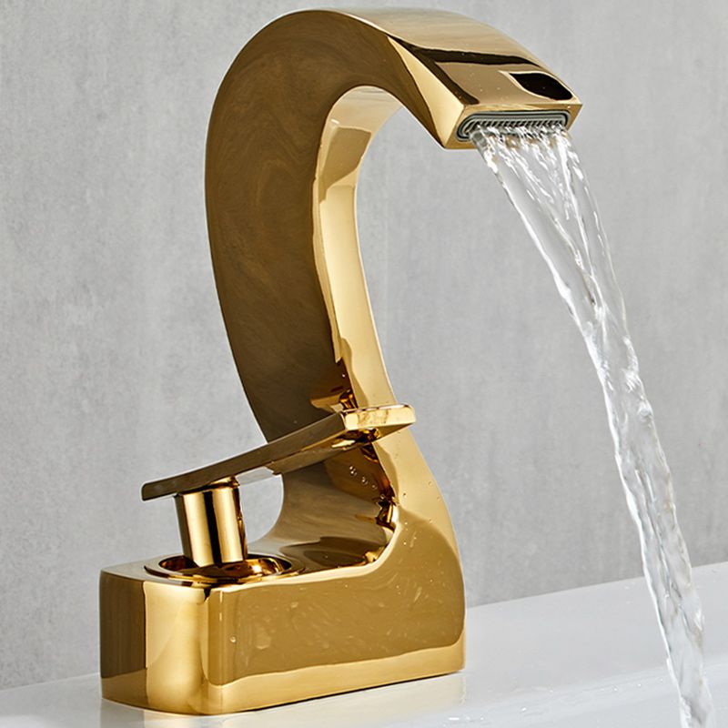 Modern Single-Lever Basin Faucet Bathroom Brass Central Faucet