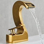 Modern Single-Lever Basin Faucet Bathroom Brass Central Faucet