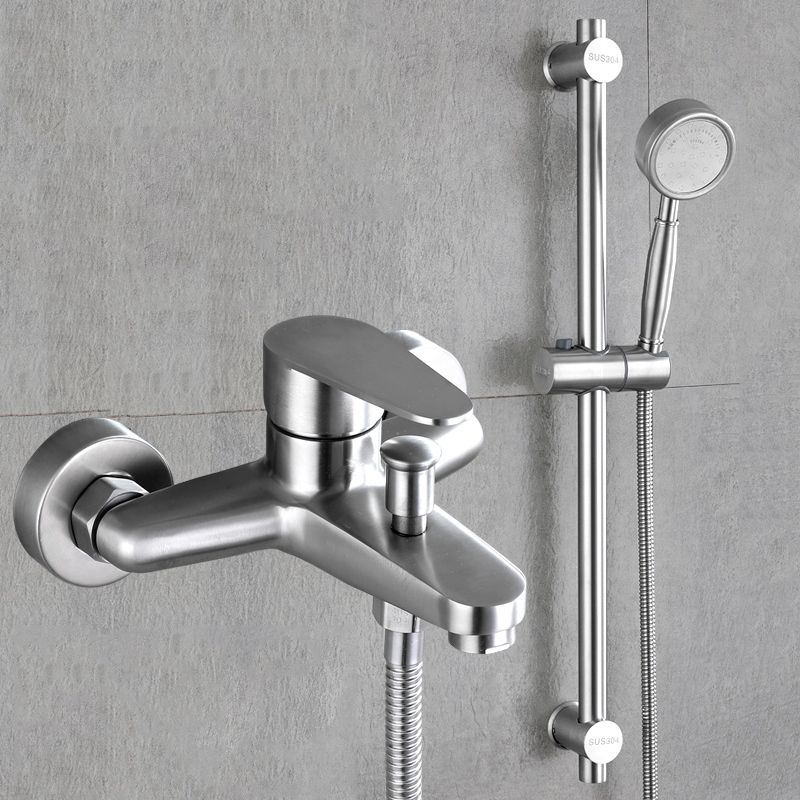 Contemporary Bathtub Filling Trim 304 Stainless Steel Wall Mounted Bathtub Faucet
