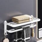 White contemporary bathroom accessory set stainless steel aluminum bathroom set