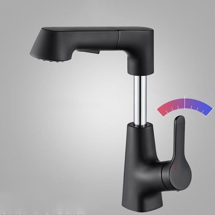 Contemporary Sink Faucet Plian Low Arc Brass Centerset Sink Faucet