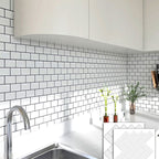 Peel and Stick Subway Tiles Waterproof Plastic Tile Rectangular Peel & Stick Tile for the Kitchen