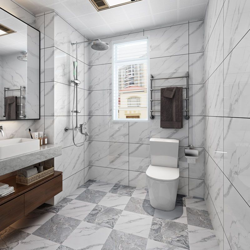 Modern Peel-and-Stick Tiles Plastic Single Tile Peel & Stick Mosaic Tile