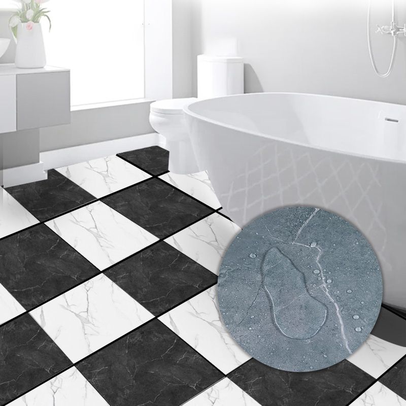 Modern PVC Peel and Stick Tile Floor Marble Look Mold Resistant Vinyl Tiles