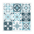 Plastic Peel & Stick Tile Square Stain Resistant Wallpaper for Back Wall