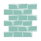 Peel and Stick Tiles Rectangular Stain Resistant PVC Subway Peel and Stick Tiles for the Kitchen