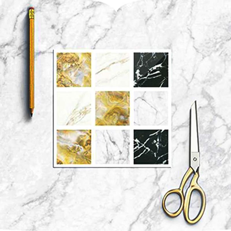 Square Mosaic Peel & Stick Tiles Waterproof Kitchen Splashback Tiles