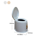 Contemporary Plastic Floor-Mounted Toilet Bowl with Seat for the Bathroom