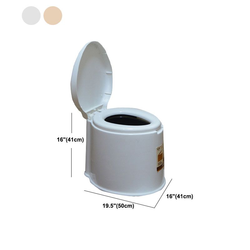 Contemporary Plastic Floor-Mounted Toilet Bowl with Seat for the Bathroom