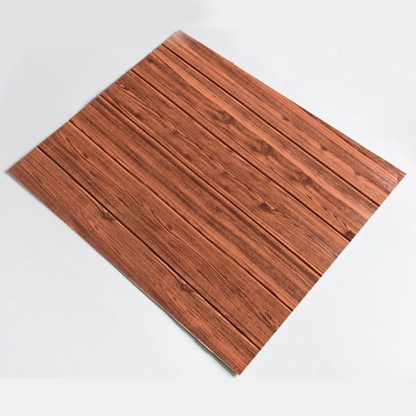 Plastic wall cladding panels for peeling and attaching with waterproof wainscoting