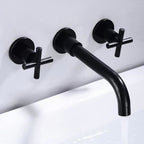 Modern 1- or 2-Handle Bathroom Sink Faucet Round Wall-Mounted Bathroom Faucet.