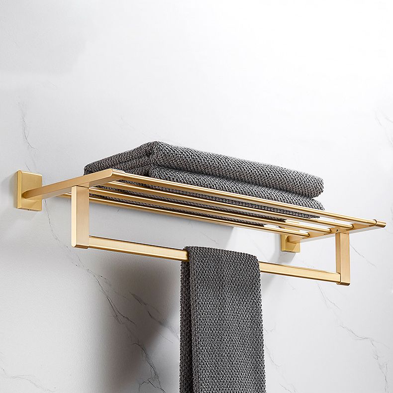 Golden Modern 5-piece Bathroom Accessories Set Brushed Brass Towel Holder/Paper Holder