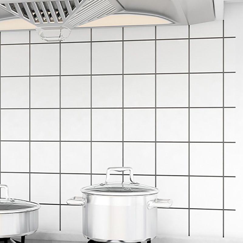 Modern Peel & Stick PVC Tile Grid Pattern Self-Adhesive Wallpaper