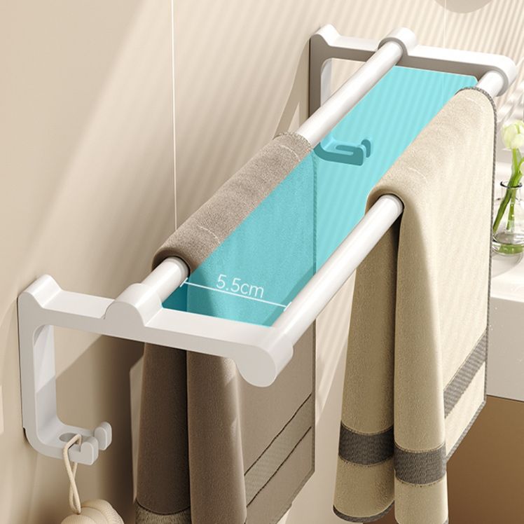 Modern style bathroom accessory set with bath shelf/towel holder/toilet brush in white